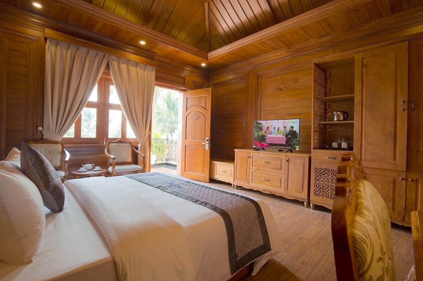 Không gian hiện đại nhưng ấm cúng bên trong phòng nghỉ tại Thiên Thanh Phú Quốc Resort