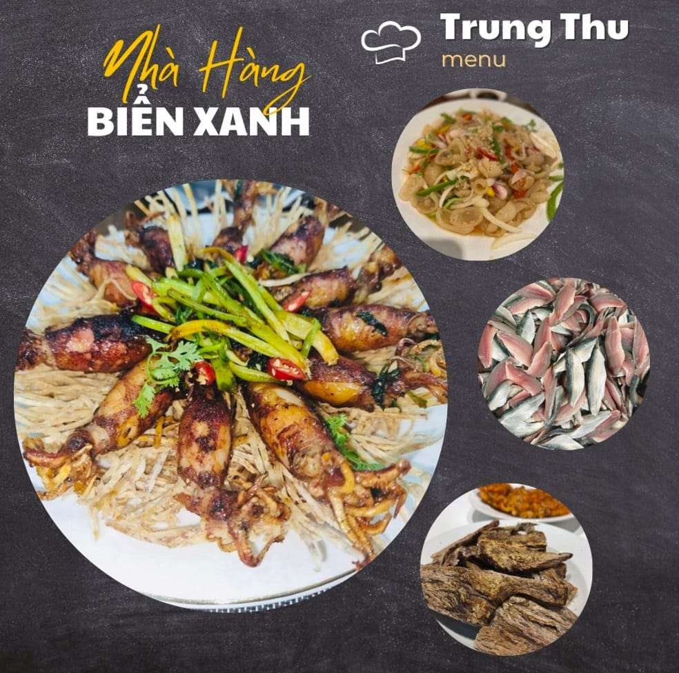 Menu các món hải sản đa dạng