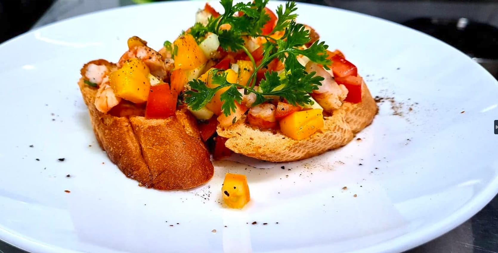 Seafood Salad with bread