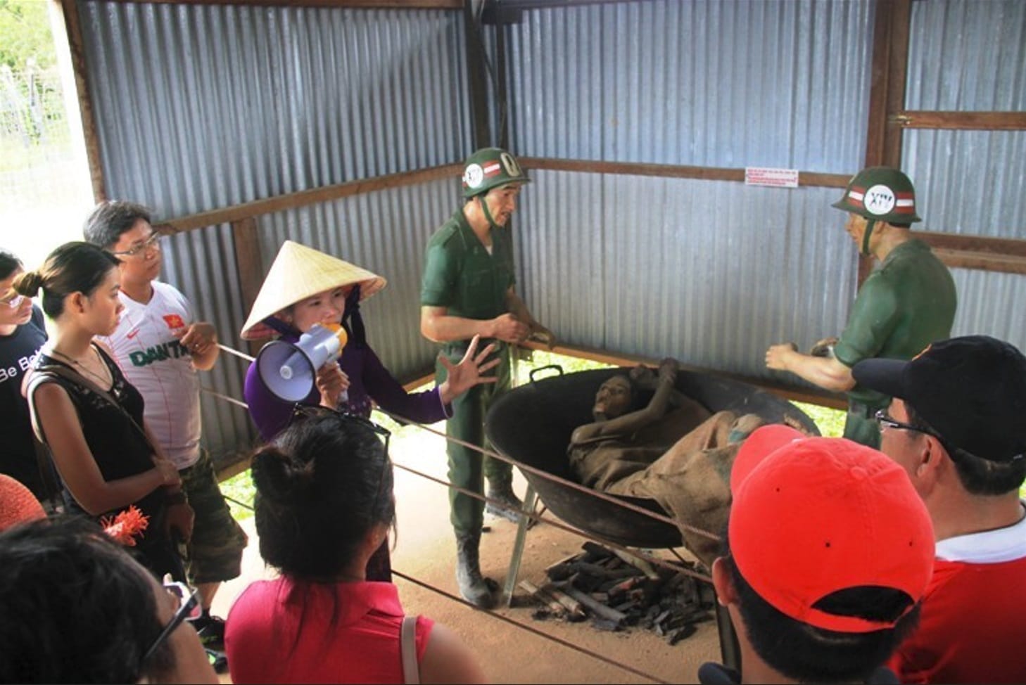 Tourists visit Phu Quoc Prison