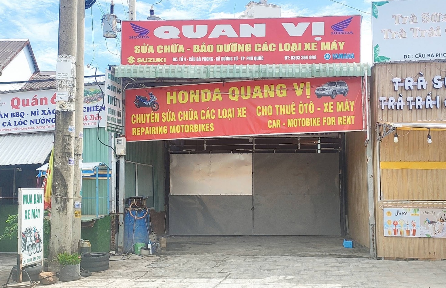 Địa chỉ cho thuê xe máy và ô tô Quang Vị