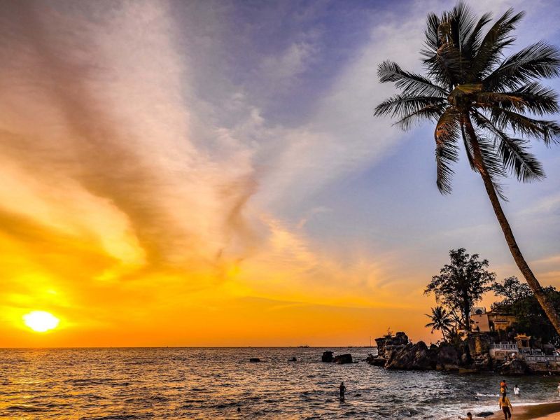 Breathtaking sunset from Turtle Island near Corona Casino Phu Quoc
