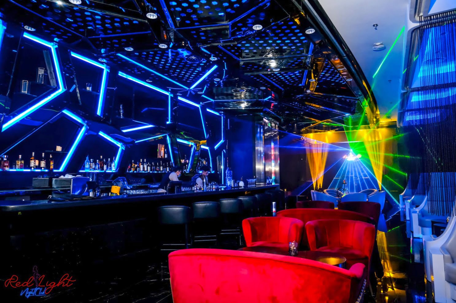 Red Light Bar vibrant nightlife with energetic music Corona Casino Phu Quoc