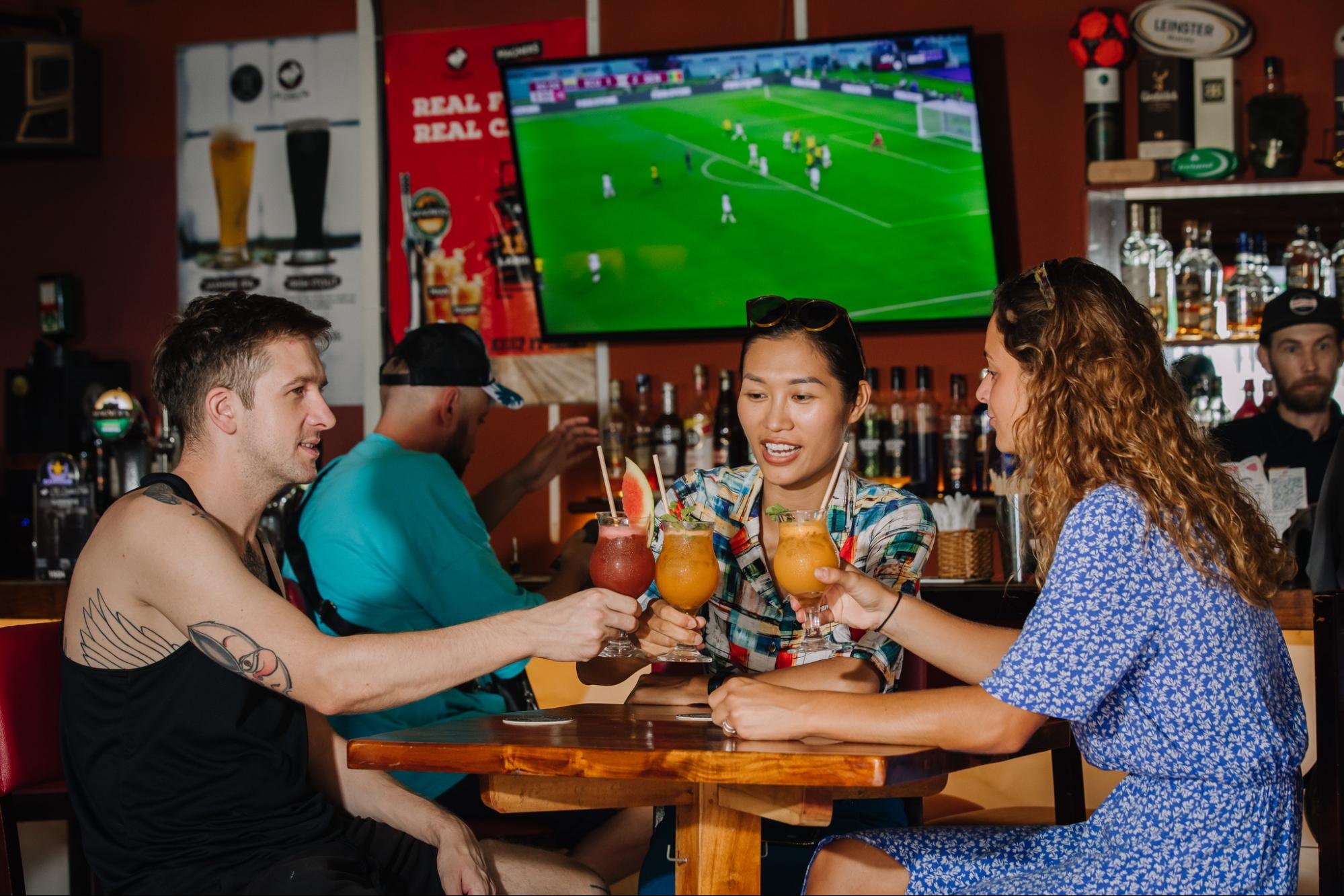 Enjoy live sports and cocktails at The Rabbit Hole Irish Sports Bar Corona Casino Phu Quoc