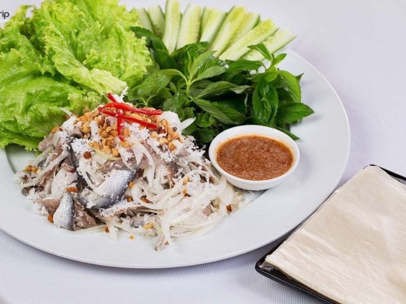 Seafood specialty fresh herring salad Phu Quoc near Corona Casino Phu Quoc