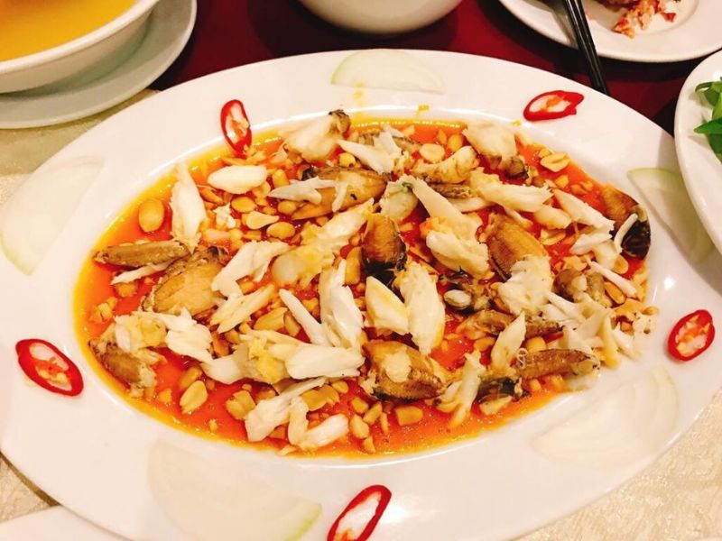 Traditional Phu Quoc crab blood pudding near Corona Casino Phu Quoc