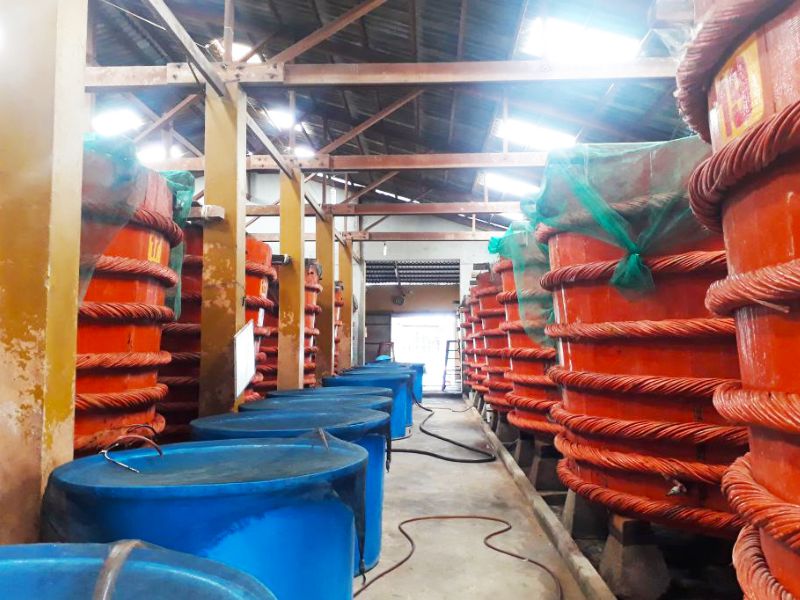 Traditional Thinh Phat fish sauce barrels in Phu Quoc close to Corona Casino Phu Quoc