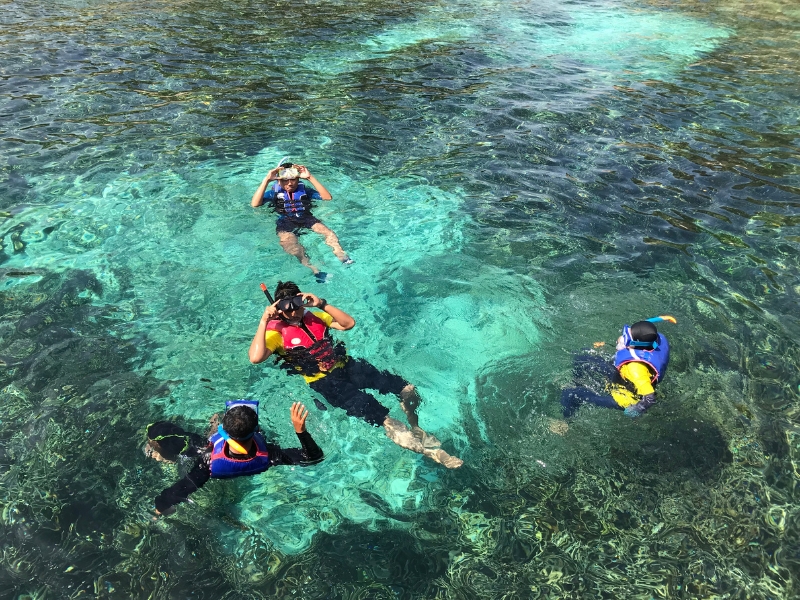 Visitors explore vibrant marine life while snorkeling and diving in Phu Quoc’s clear April waters near Corona Casino Phu Quoc.