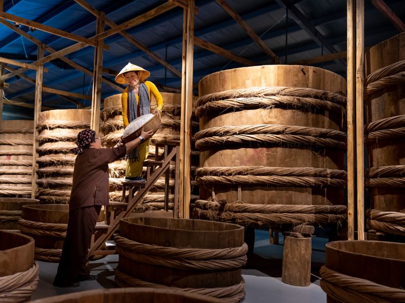 Fish sauce factories and the unique process of making Phu Quoc's famous delicacy close to the resort complex of Corona Casino Phu Quoc
