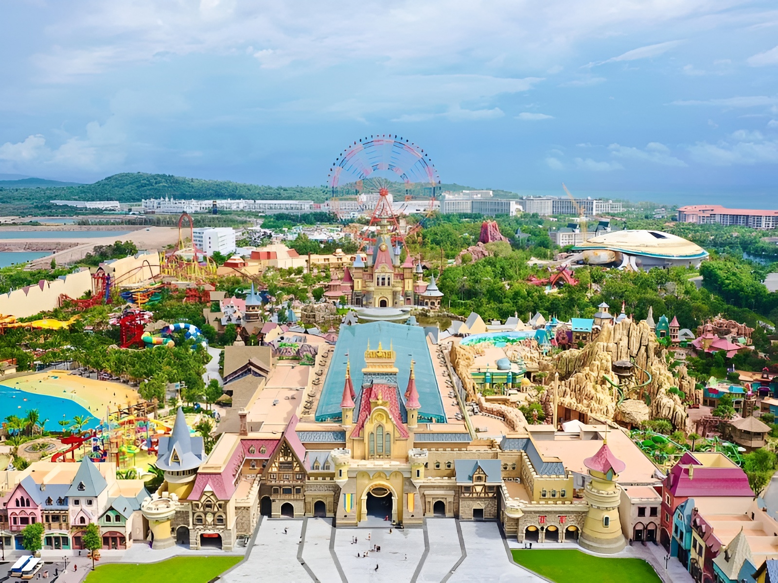 The majestic entrance of VinWonders Phu Quoc a major entertainment hub near Corona Casino Phu Quoc
