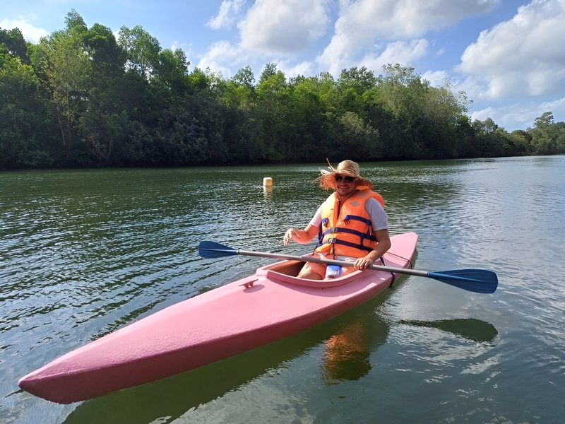 A thrilling eco-tour of kayaking through the Cua Can mangrove river a unique experience near Corona Casino Phu Quoc