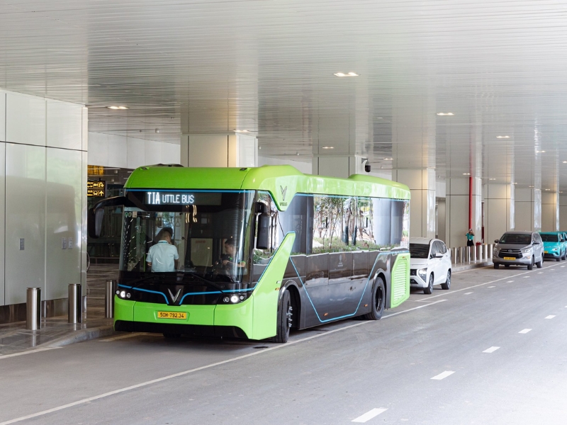 Riding Phu Quoc Bus 17 connecting Grand World entertainment complex with the International Airport a route near Corona Casino Phu Quoc