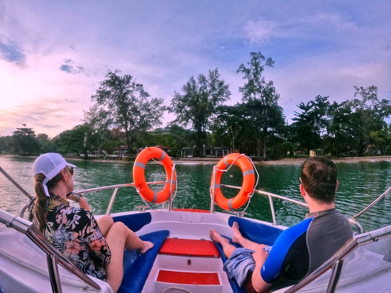 A professional shot of private charter boats offering flexible island itineraries and comfortable group travel experiences within reach of the world-class Corona Casino Phu Quoc