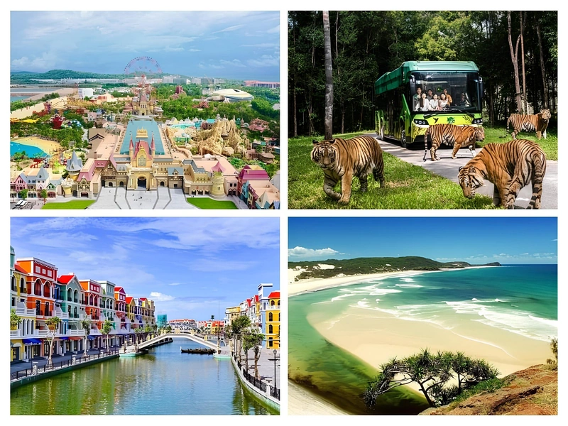 Safari tour bus in open wildlife habitat near Corona Resort & Casino Phu Quoc