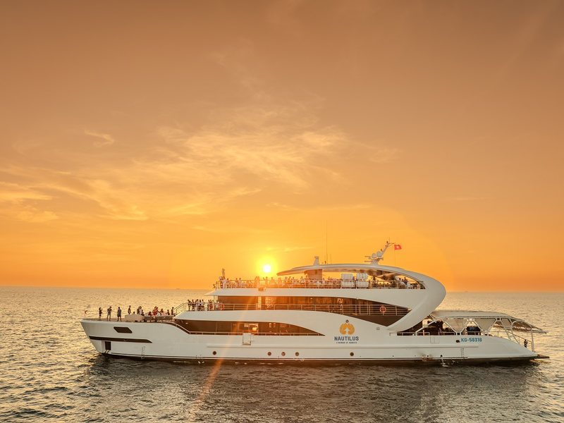 Buffet dining on the Nautilus Sunset Cruise recommended by Corona Resort & Casino Phu Quoc